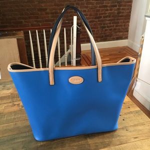 COACH Blue & Tan Leather Park Metro Tote- LIKE NEW